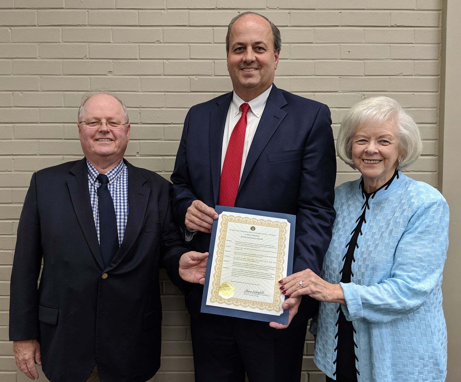 August 2019 named Blood Assurance Month in Walker County